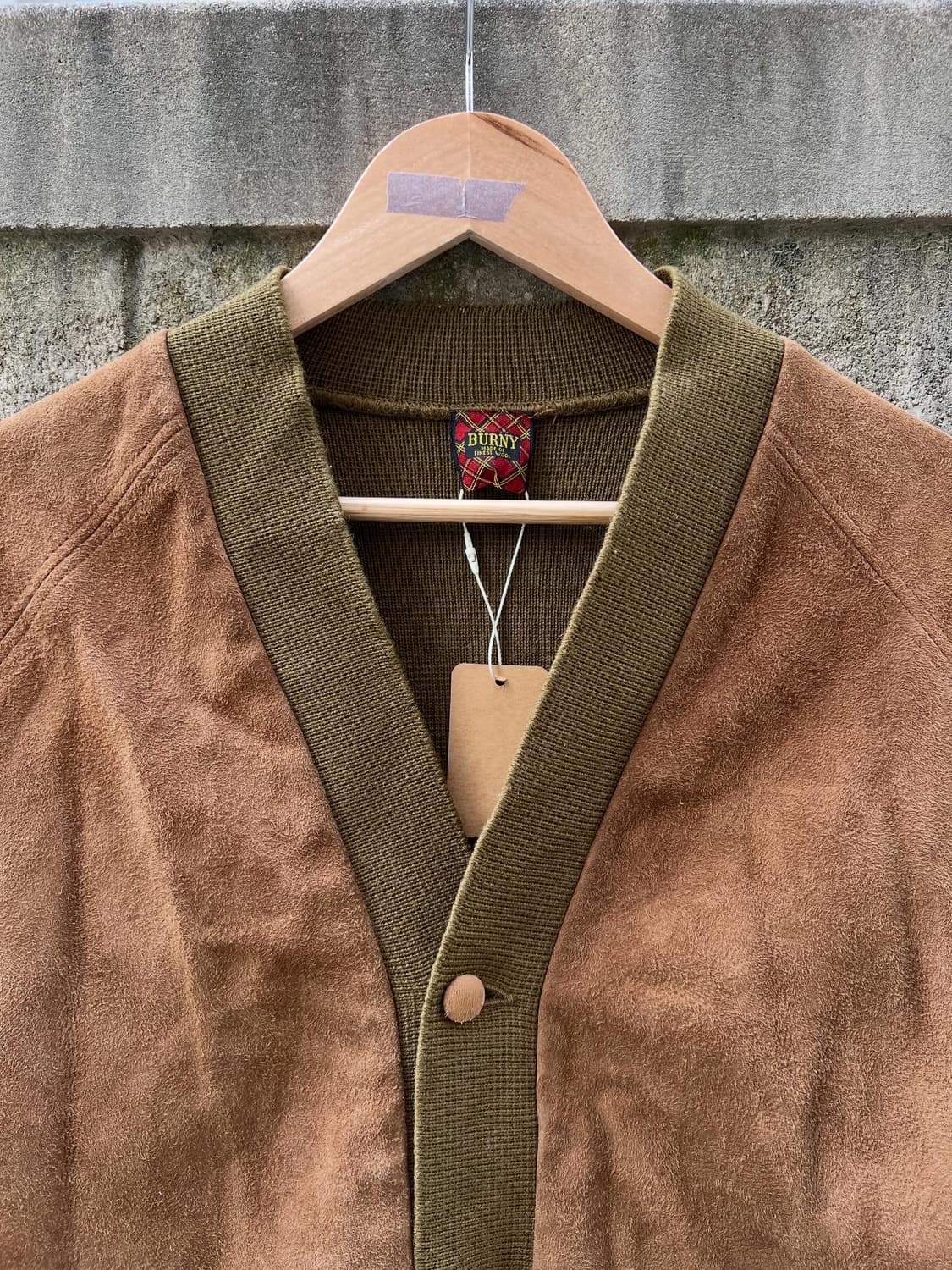 OLD EURO BURNY SUEDE LEATHER 빈티지가디건 상품이미지2