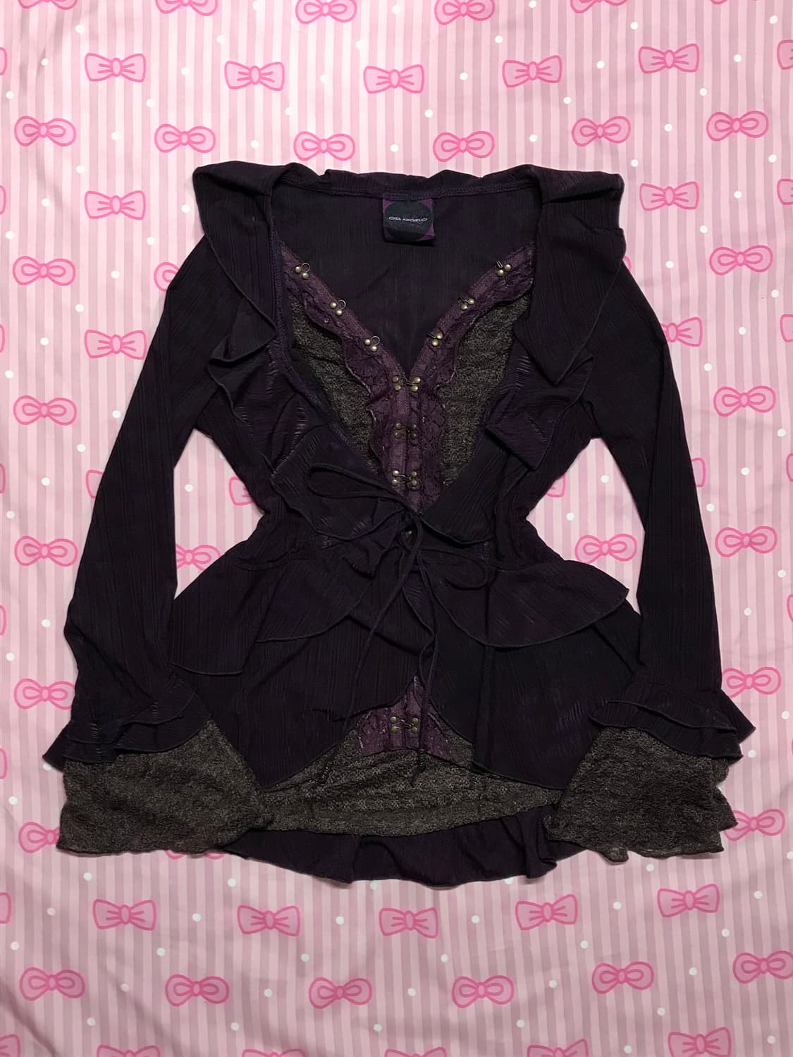 Ozz on angelo 고딕 코르셋 블라우스 상품이미지3