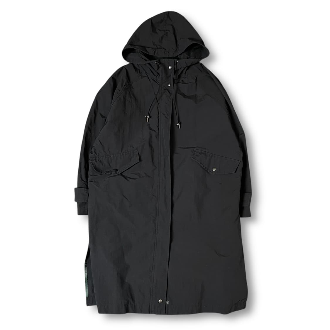 OZOC 블랙 나일론 후드 포켓 자켓 F 상품이미지1