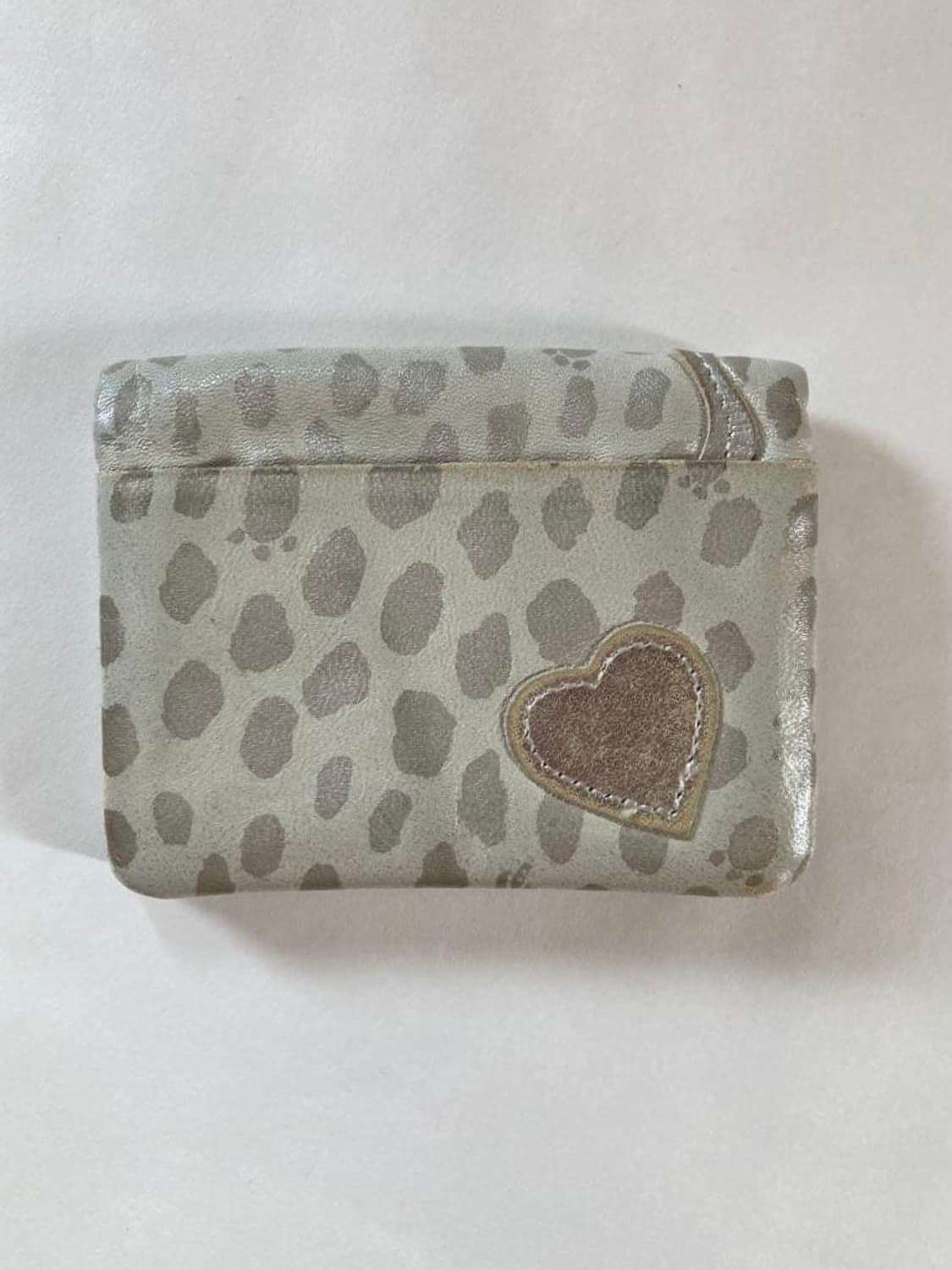 츠모리 치사토 실버 레오파드 패턴 고양이 카드 지갑 상품이미지2