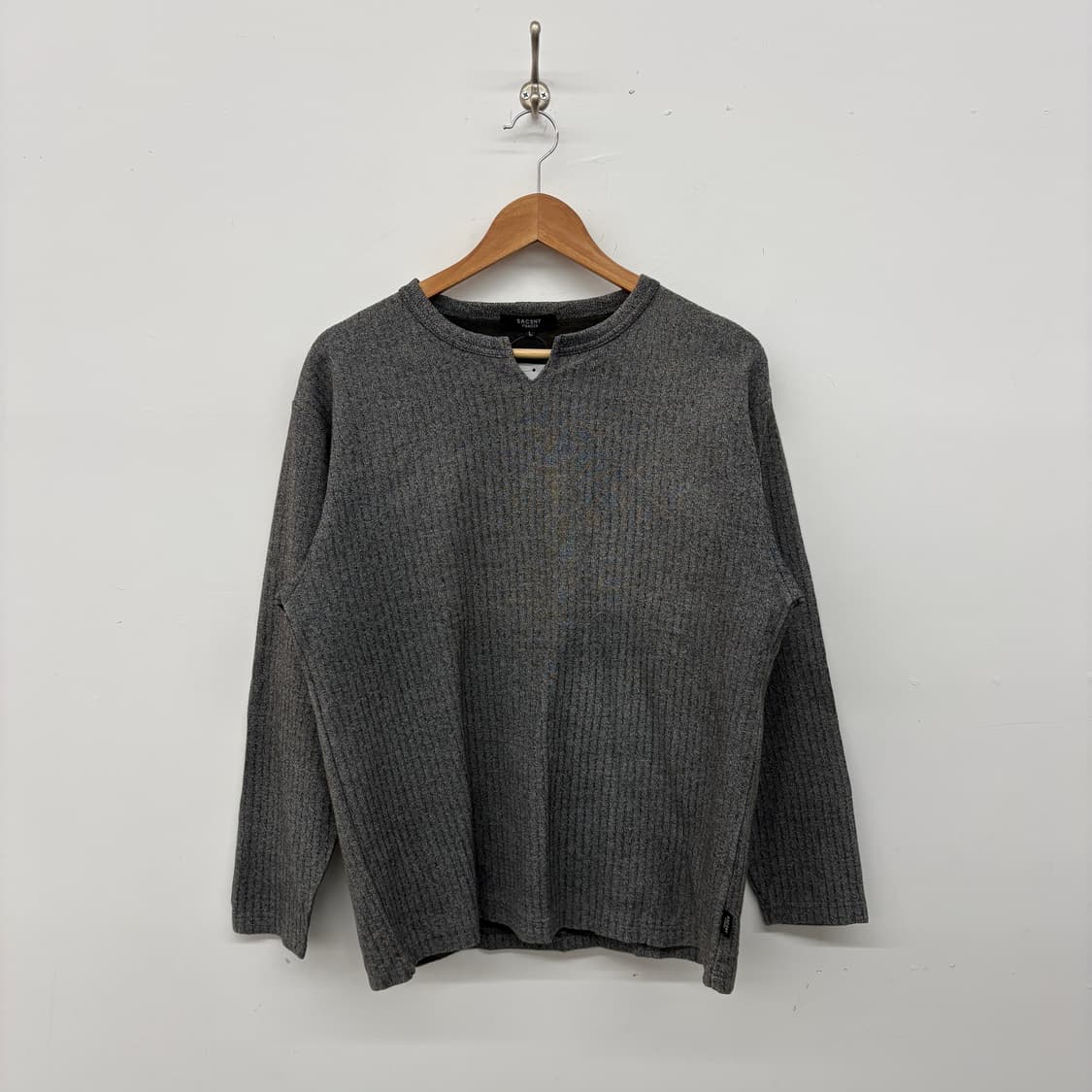 요지 야마모토 차콜 그레이 니트 남/L 상품이미지1
