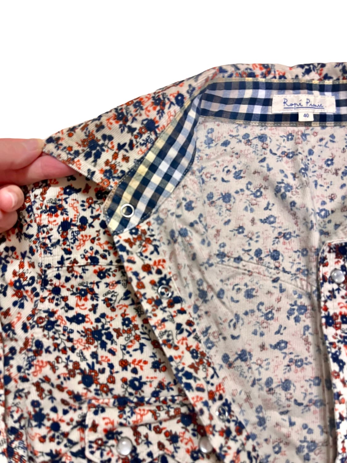 ropé picnic 플로럴 코듀로이 셔츠 상품이미지1