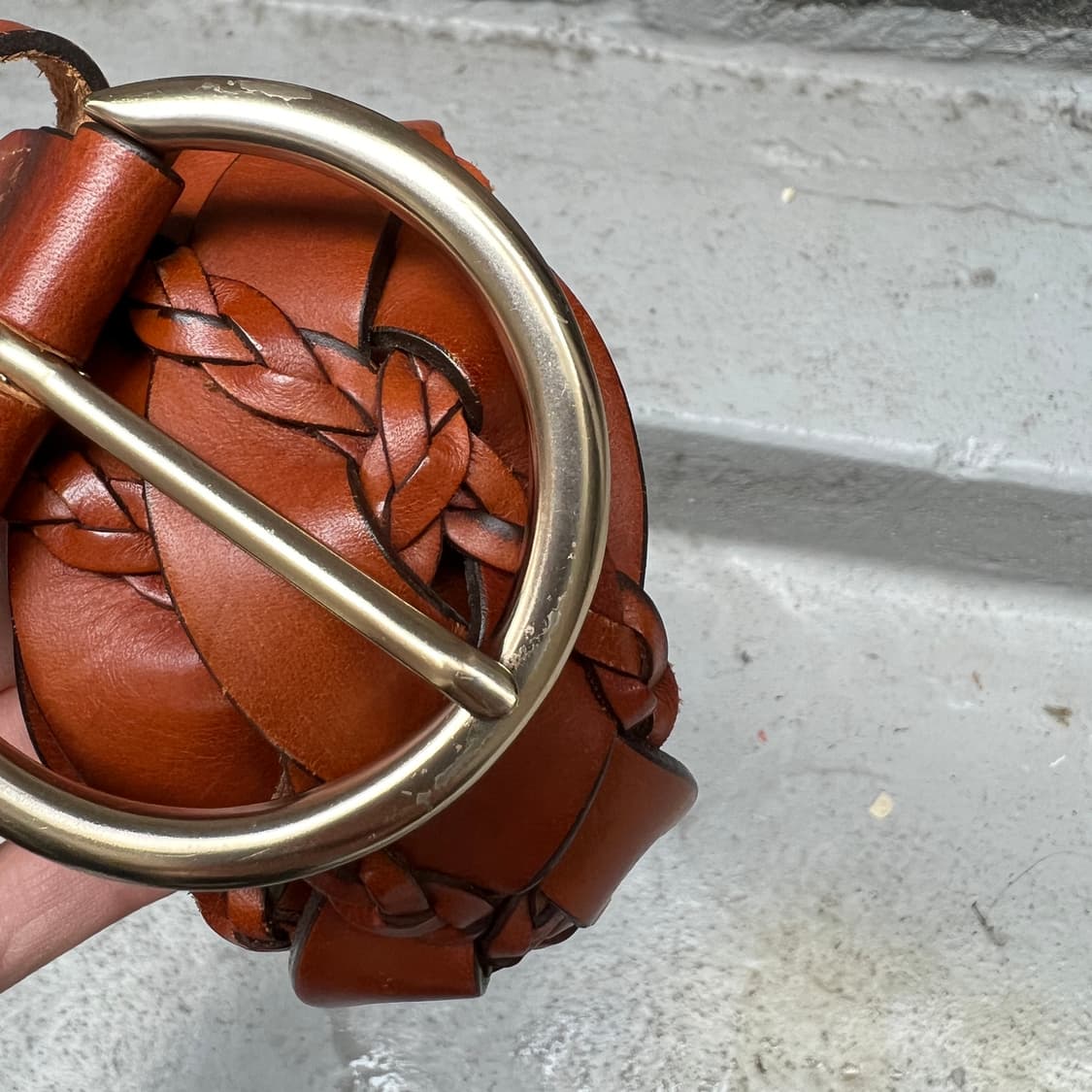 빈티지 레더 위빙벨트 상품이미지3