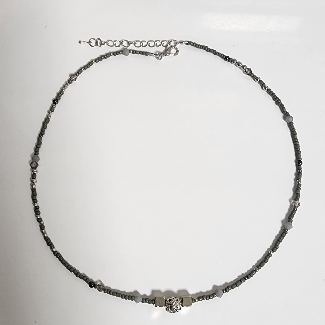 남자 짙회색 포인트 목걸이 상품이미지1