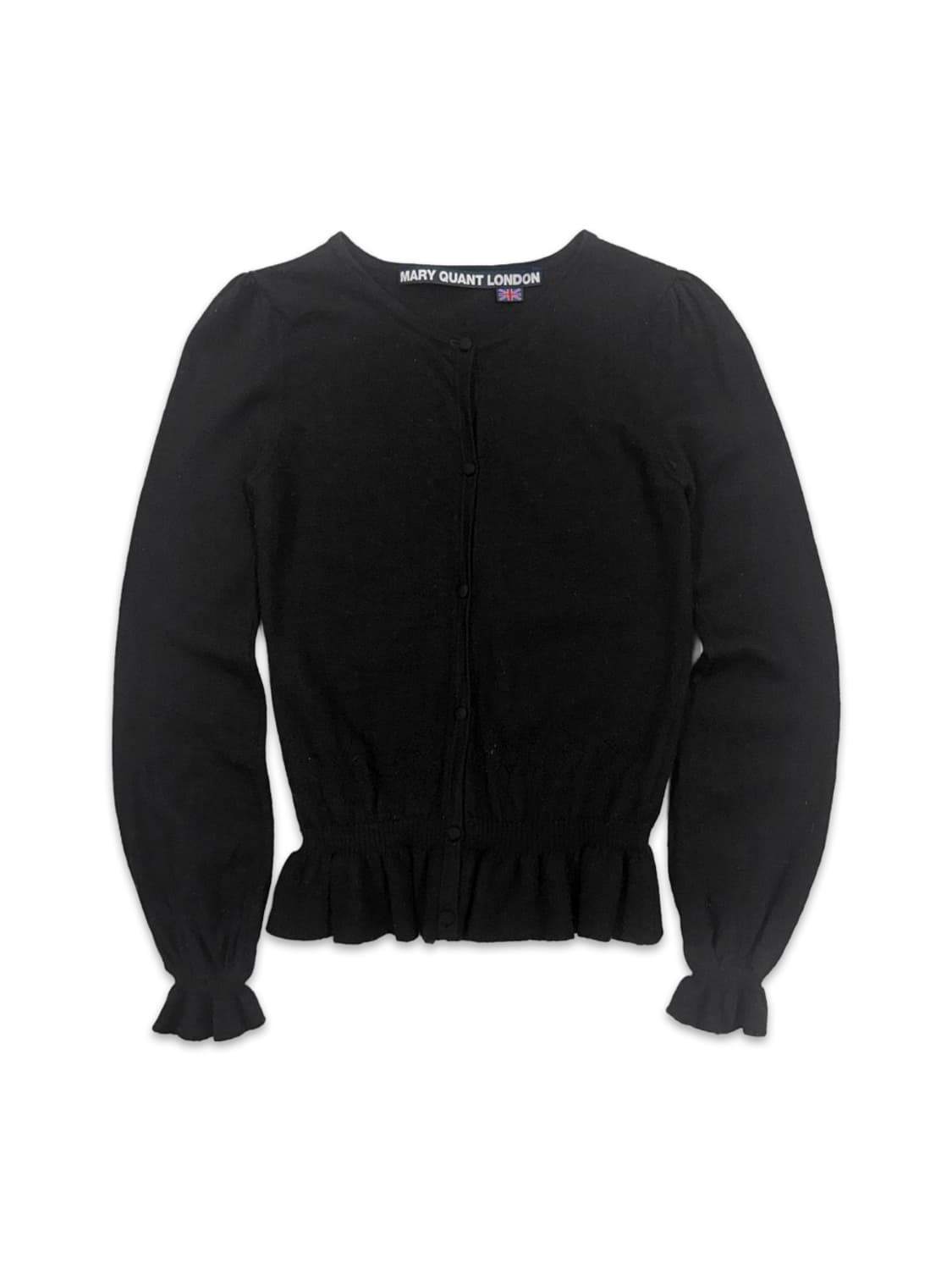 빈티지 MARY QUANT 블랙 프릴 가디건 상품이미지1