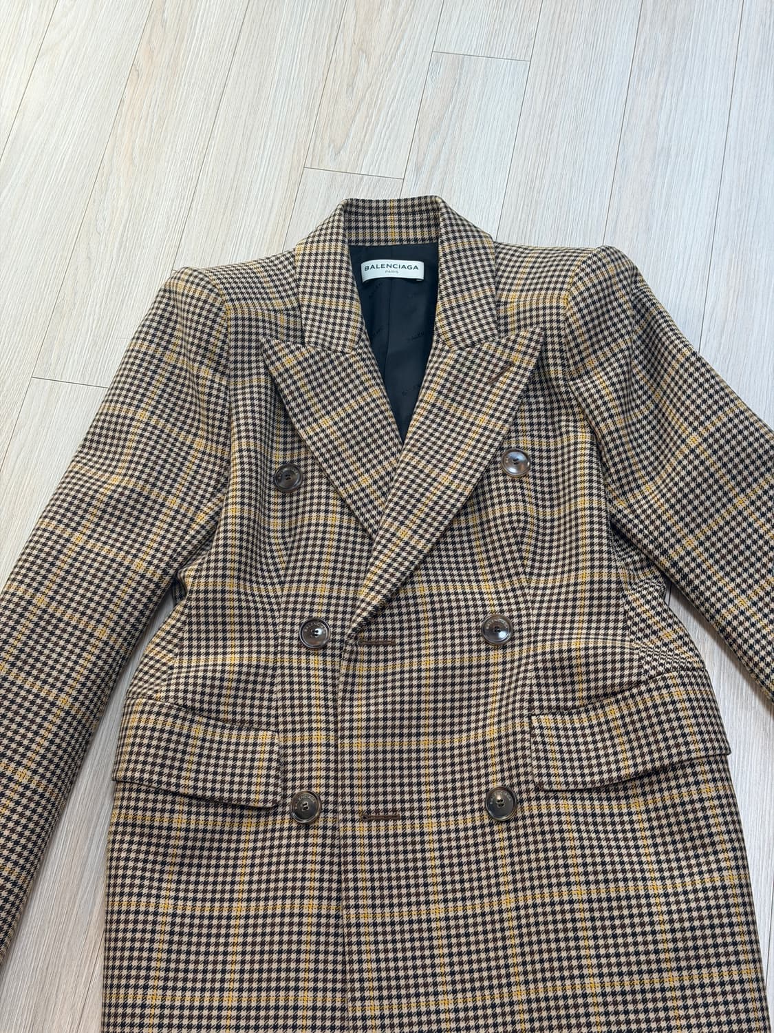발렌시아가 아워글래스 체크자켓 36 상품이미지2
