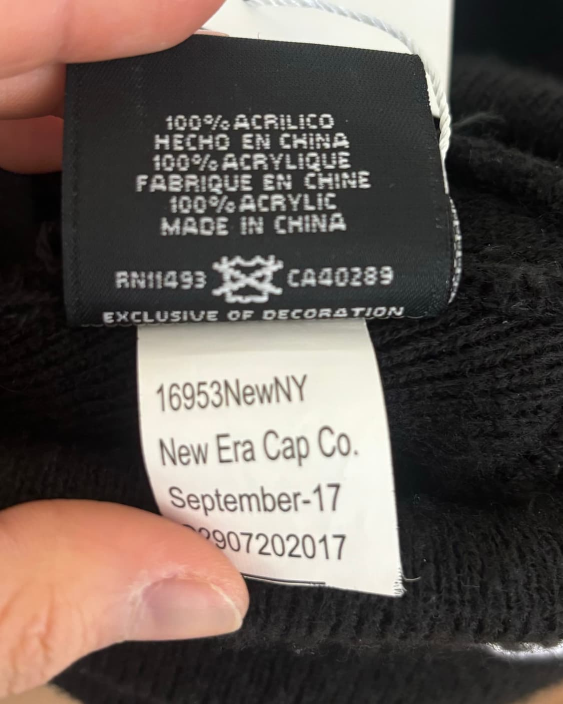 슈프림 뉴에라 S 로고 비니 블랙 상품이미지5