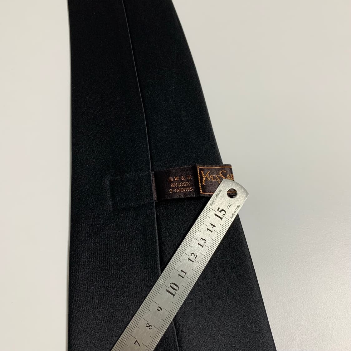 입생로랑(YSL) 블랙 정장넥타이 명품 장폭 11cm A+등급 상품이미지6