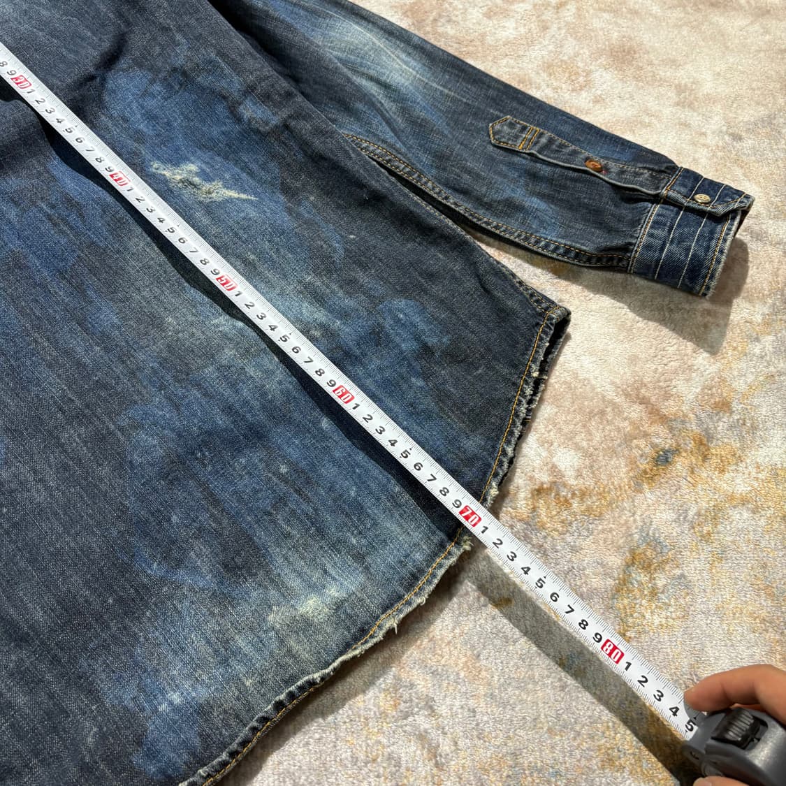 버커루 데미지 디테일 데님셔츠 상품이미지8