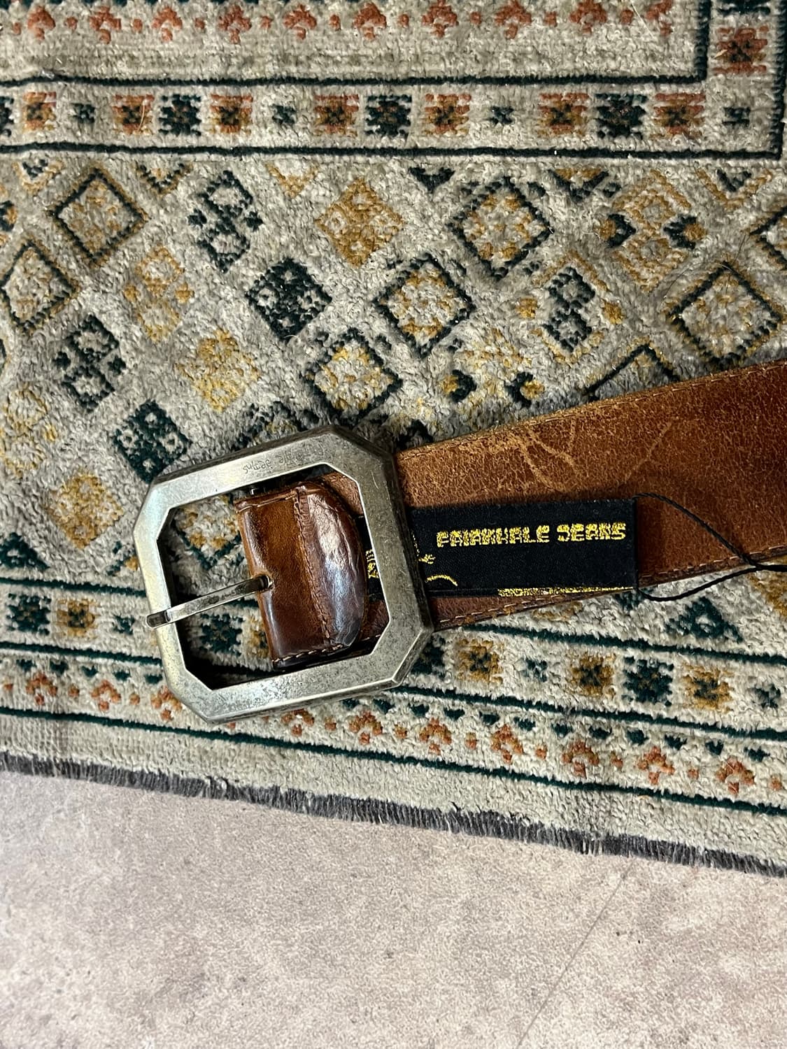 빈티지 가죽 벨트 브라운 #csz1961 상품이미지6