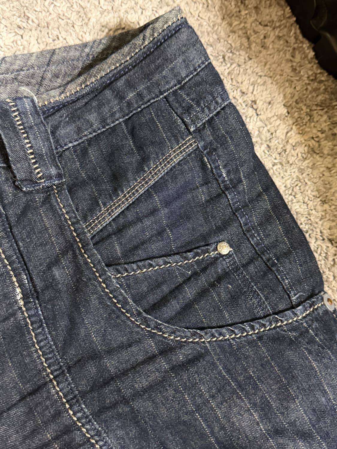 90s 마리떼 프랑소와 저버 로우웨스트 부츠컷진 상품이미지5