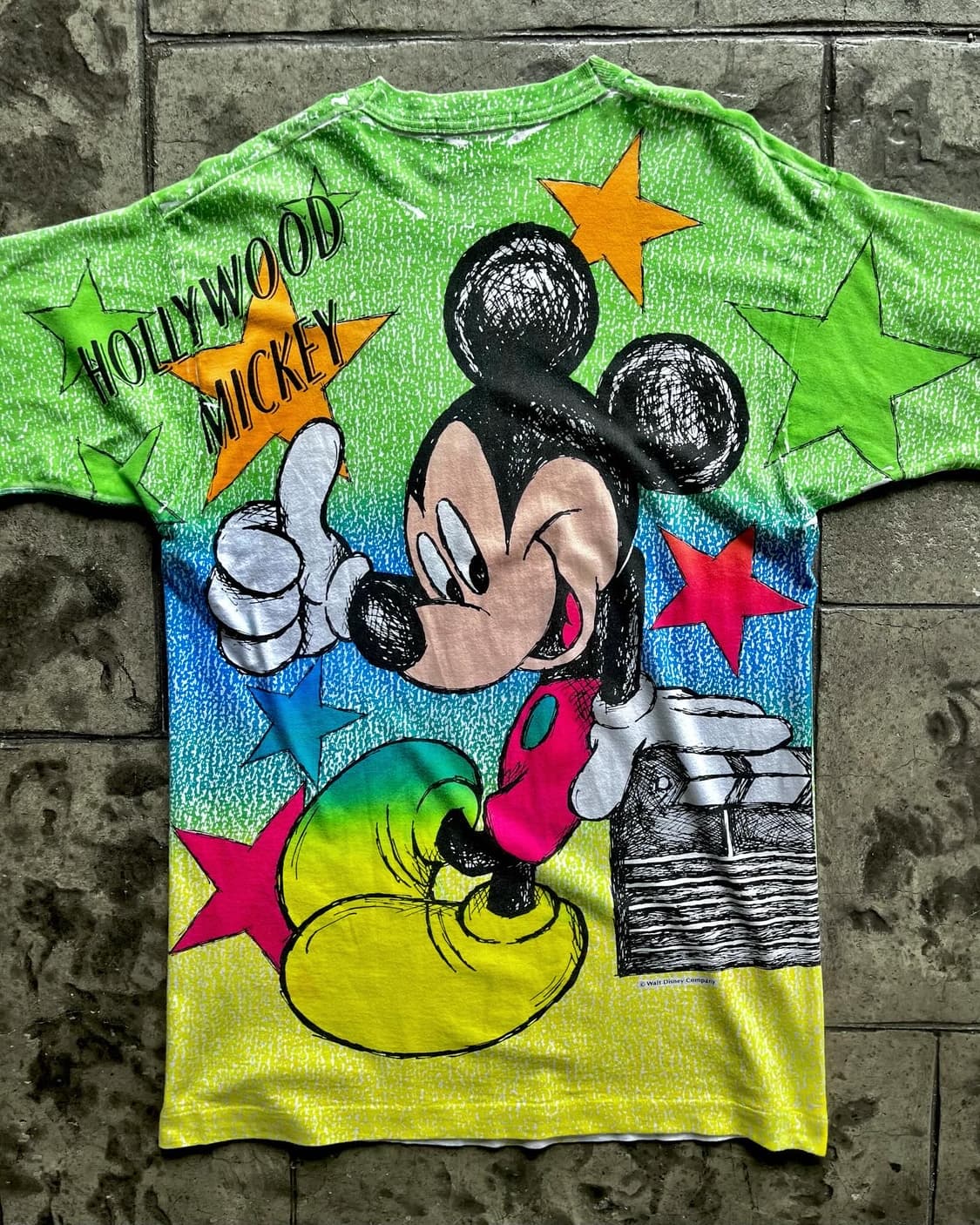 90s 디즈니 미키마우스 풀 프린팅 빈티지 반팔 티셔츠 상품이미지8