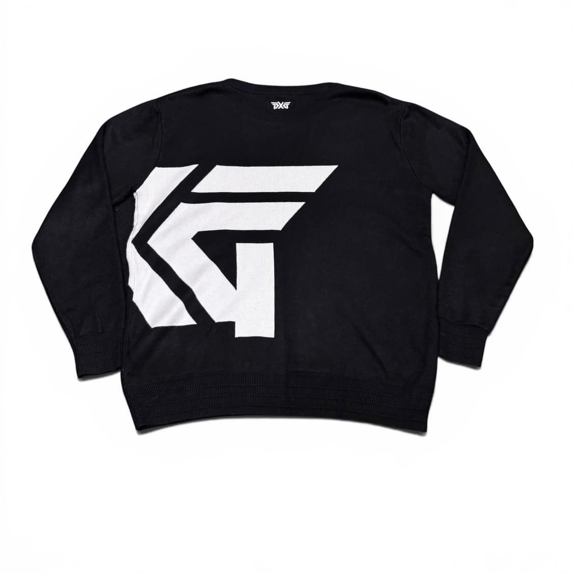 우먼M PXG 골프 블랙 빅로고 니트 상품이미지2