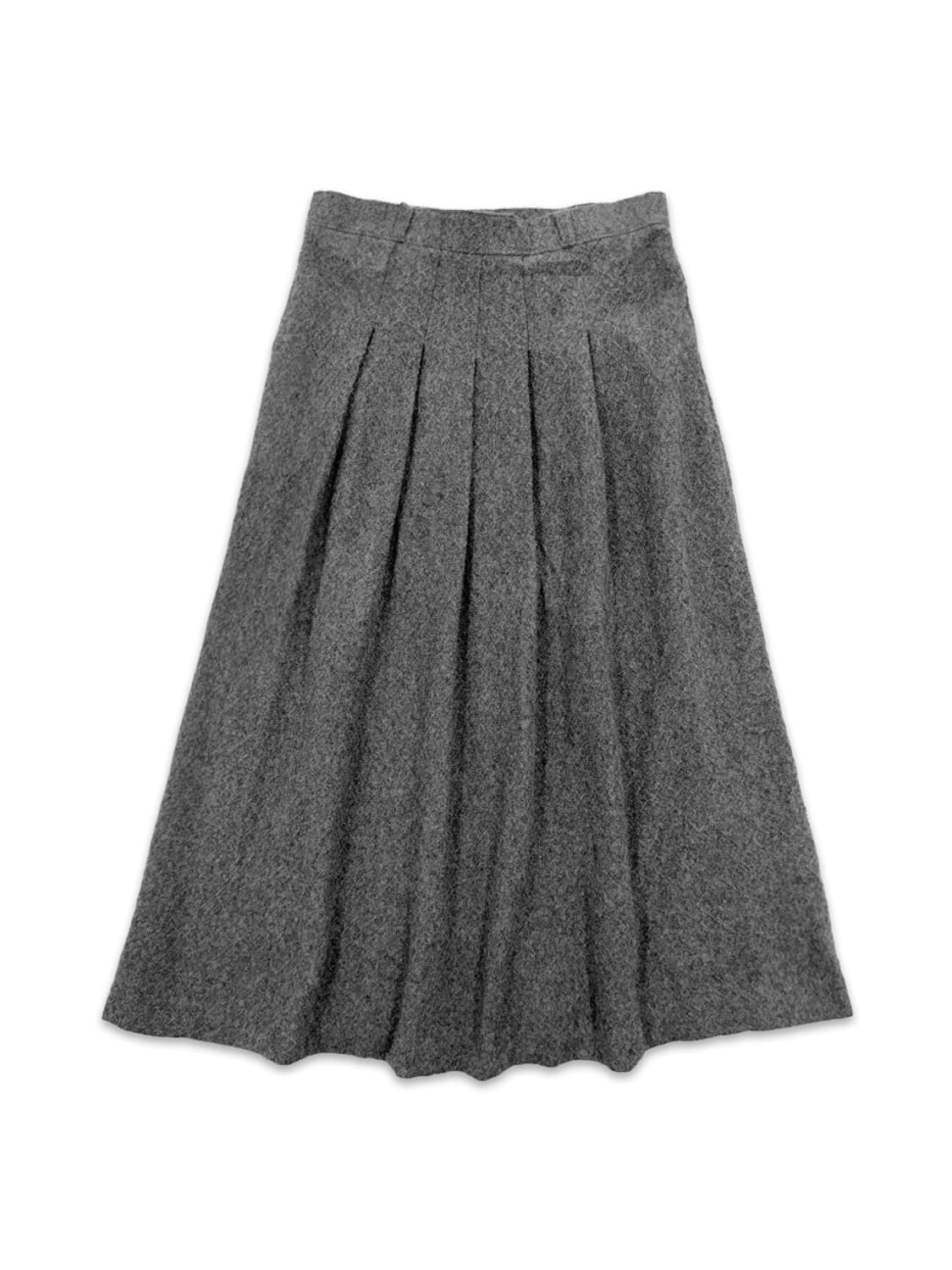 빈티지 그레이 플리츠 롱 스커트 상품이미지1