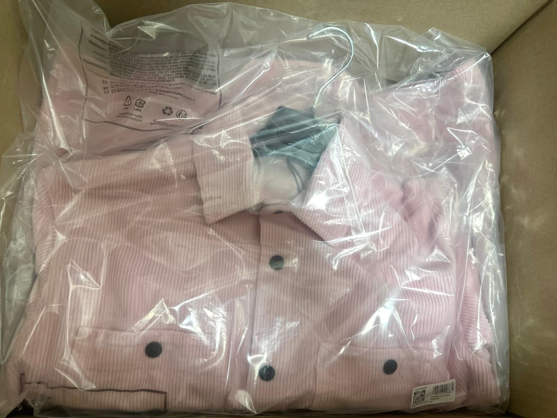 스톤 핑크 코듀로이셔츠 자켓 m  상품이미지2