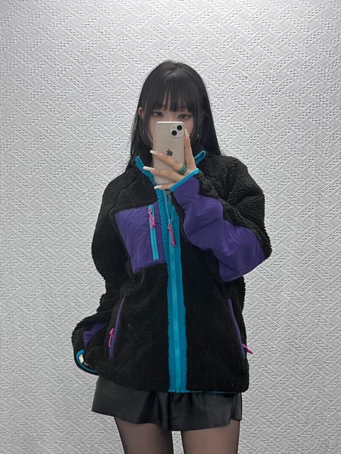 뉴에라 올드스쿨 레트로 키치 컬러매치 후리스 자켓 100 C09698 상품이미지2