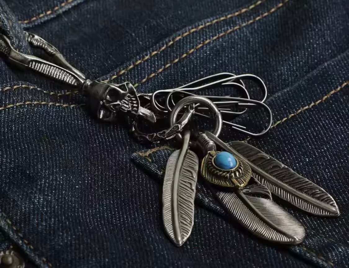 터키석 날개 페더 키링 상품이미지2