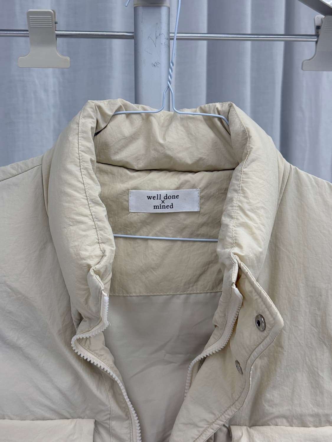 조끼패딩 크림색 상품이미지2