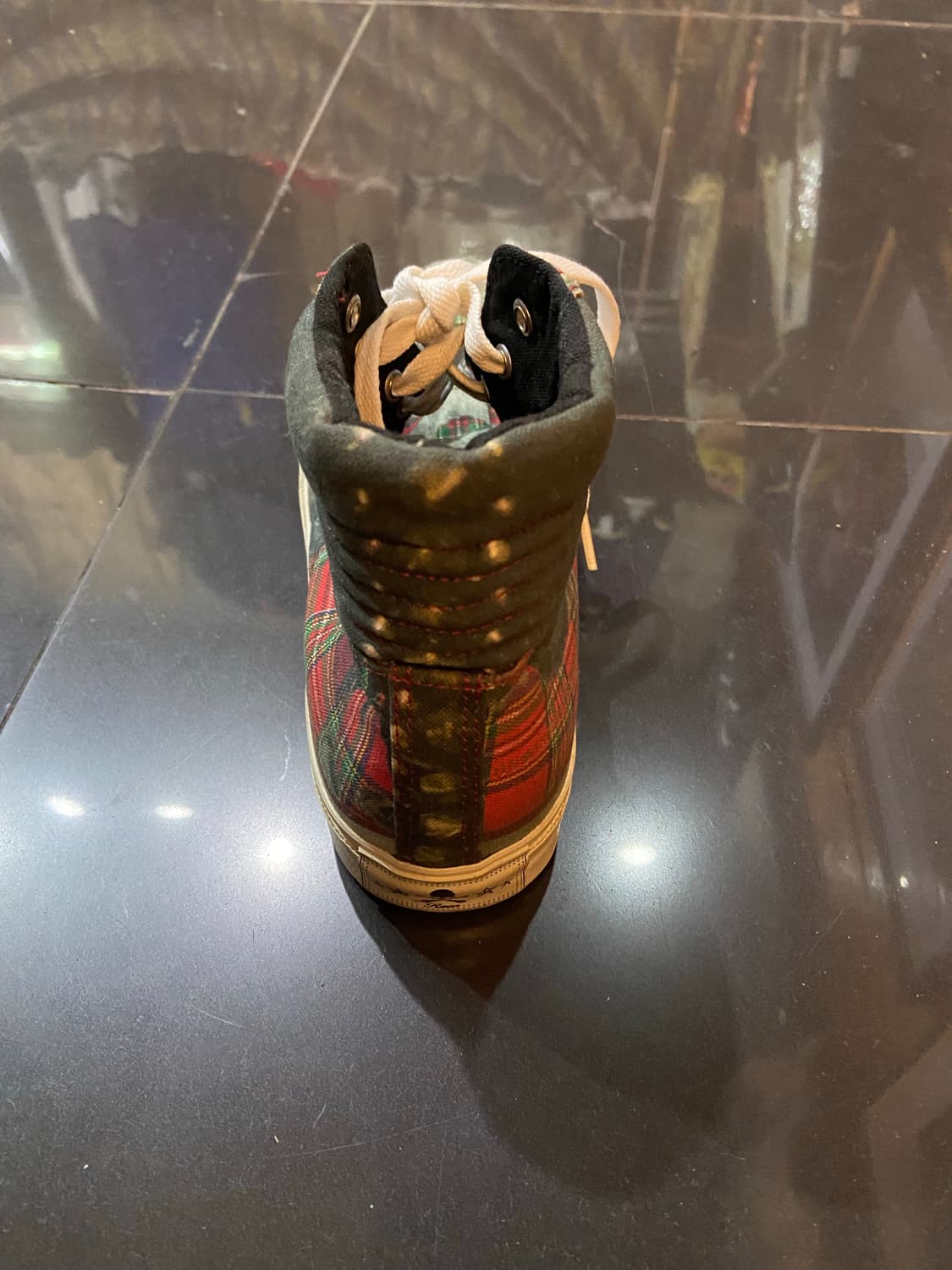 00~10s Roen 로엔 메탈 스터드 체크 패턴 하이탑 상품이미지6