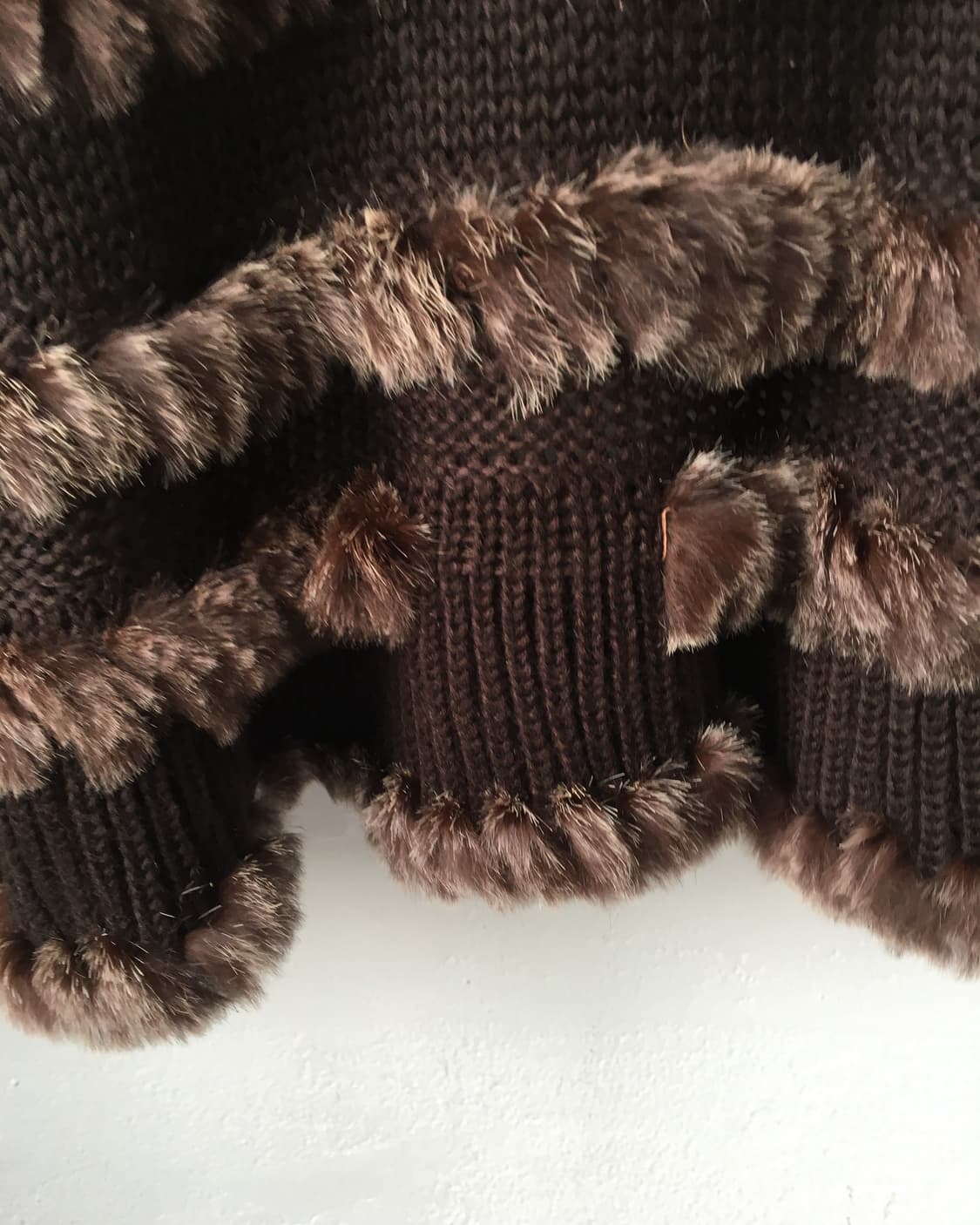 Fur trimming knit open vest 상품이미지4