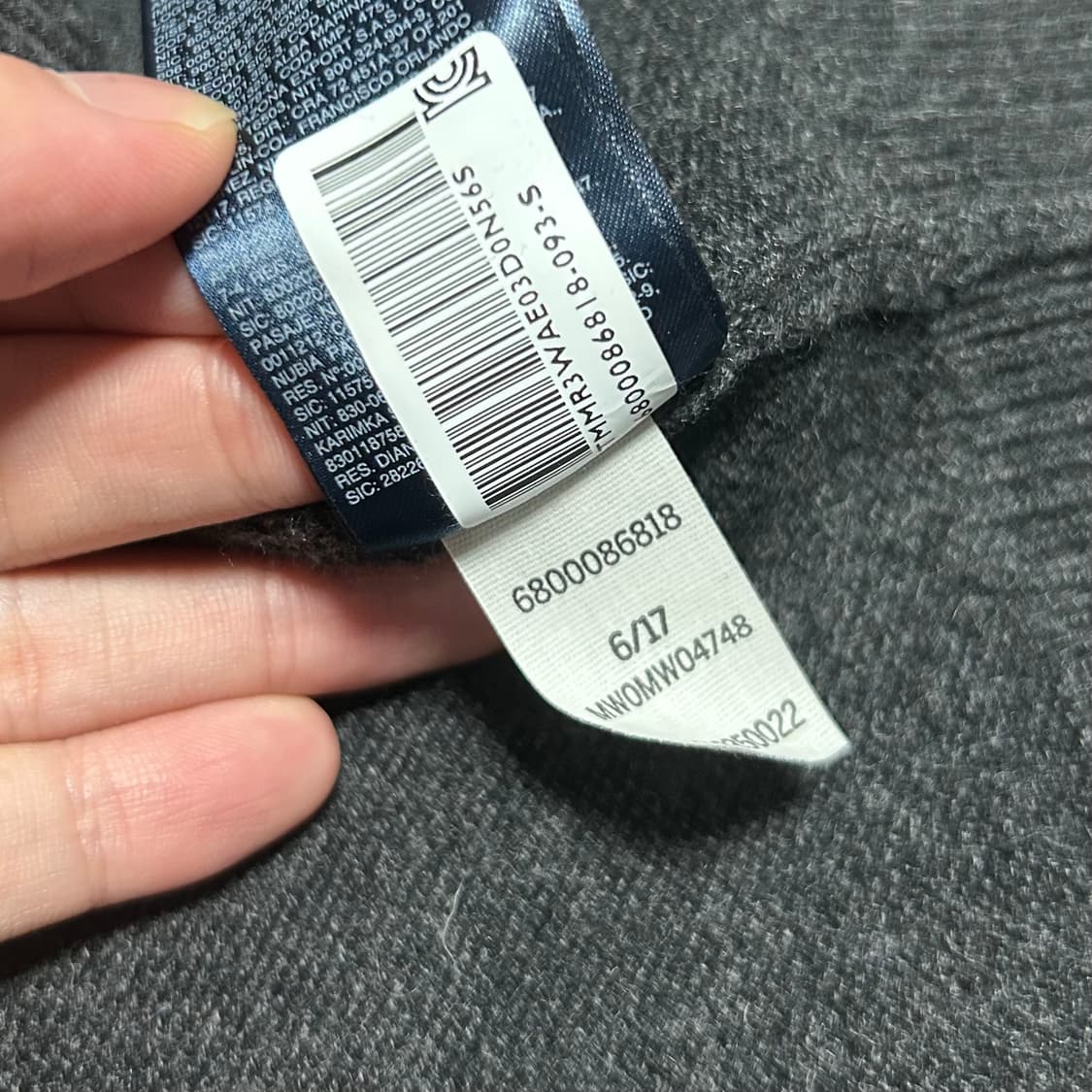[M] Tommy 타미힐피거 울 다크그레이 집업 니트 상품이미지5