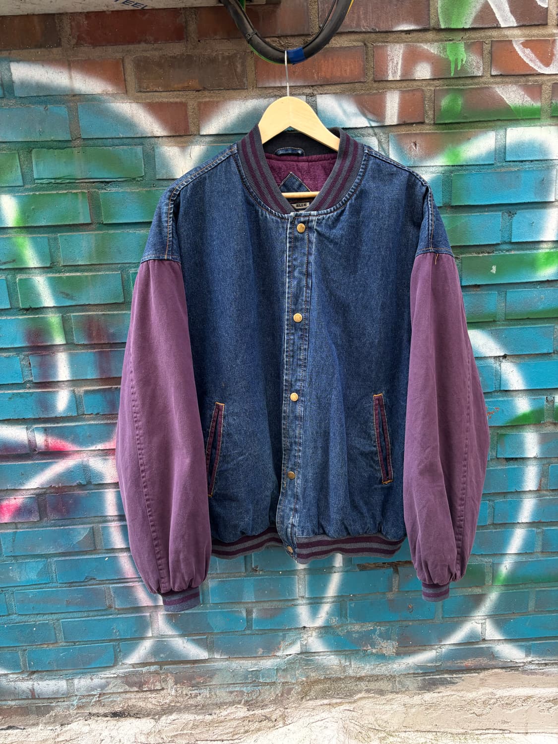 (XL) AMB 빈티지 데님 바시티 자켓 상품이미지1