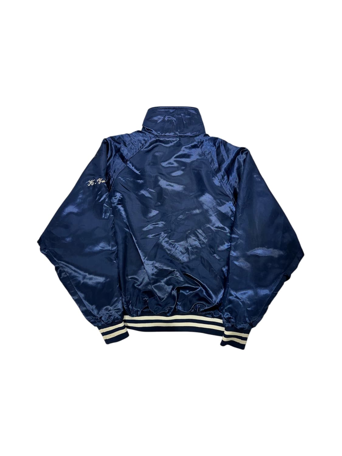 일본 빈티지 zett 네이비 여성 크롭 바시티 야구 잠바 블루종 자켓  상품이미지6