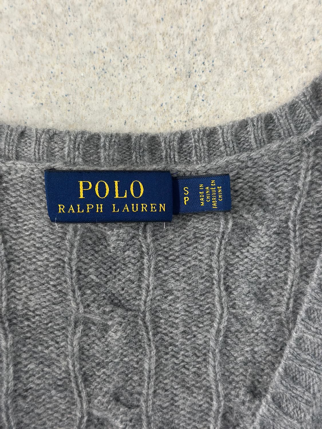 폴로 랄프로렌 그레이 울 캐시미어 케이블 니트  상품이미지5