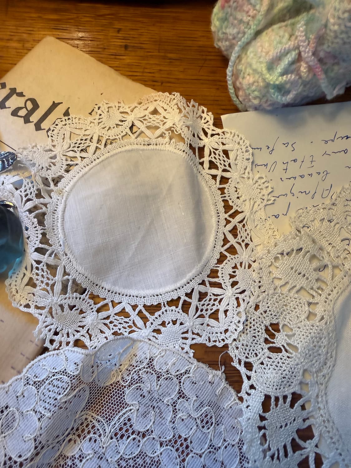 프랑스 앤틱 린넨 레이스 도일리 3종 세트 상품이미지4