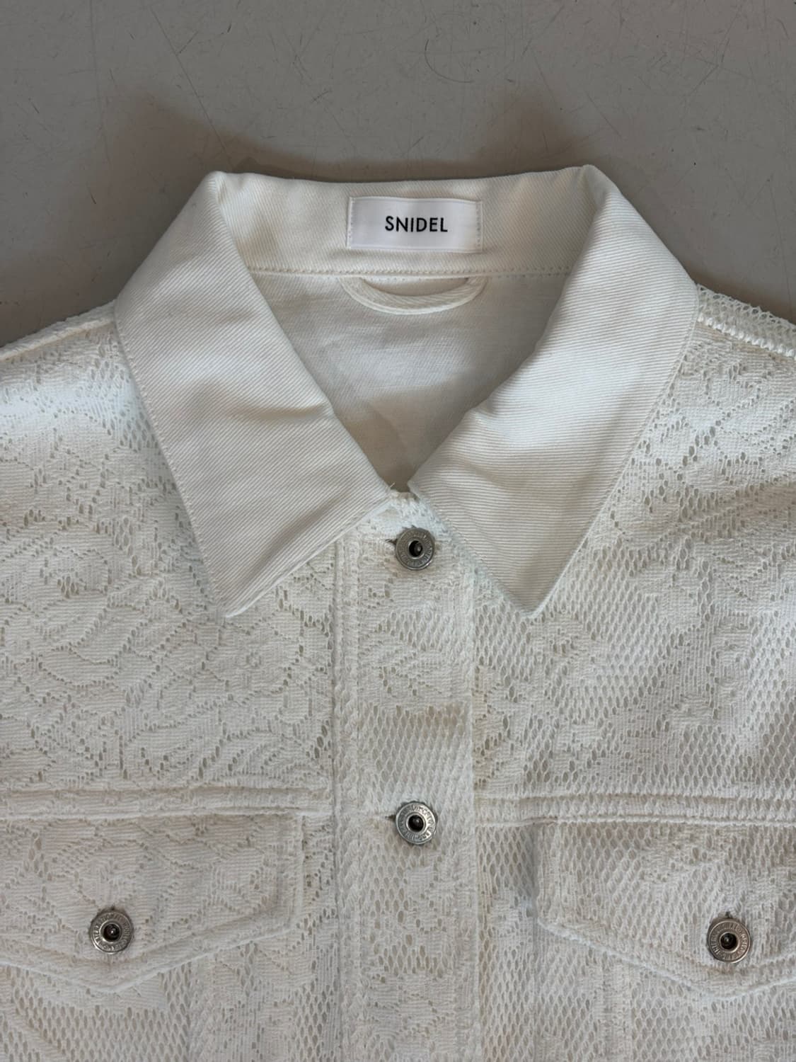 SNIDEL Lace Trucker Jacket 상품이미지4