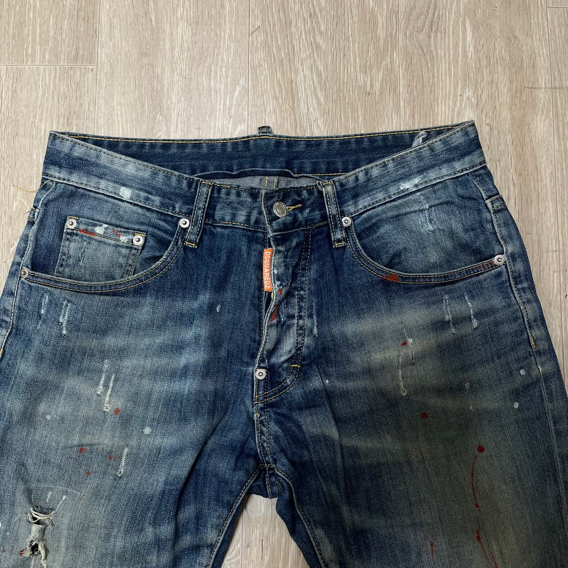 디스퀘어드2 페인팅 워싱 데님 청바지 46 상품이미지2