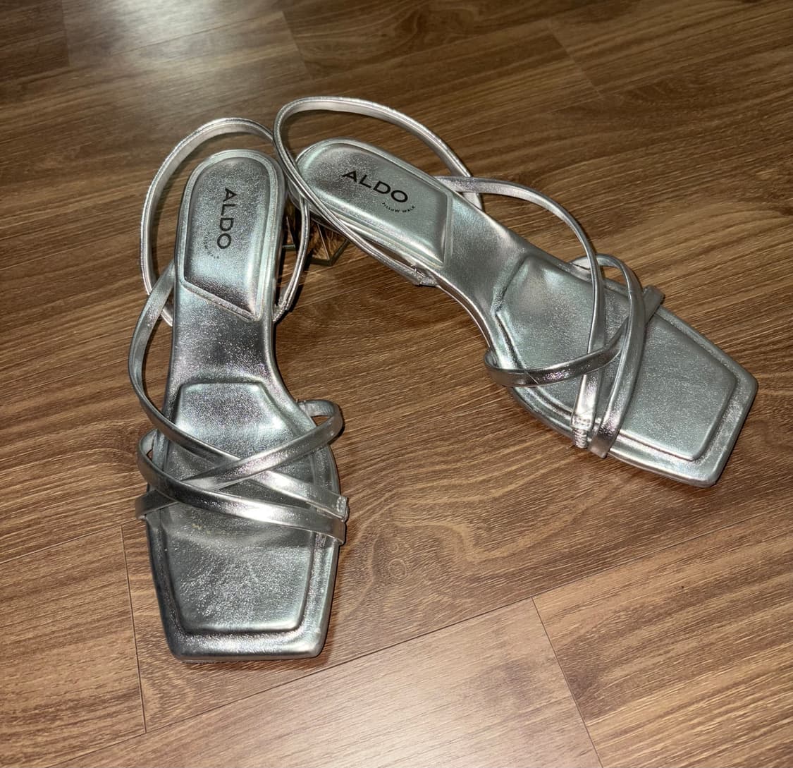ALDO 실버 스퀘어 샌달 상품이미지2