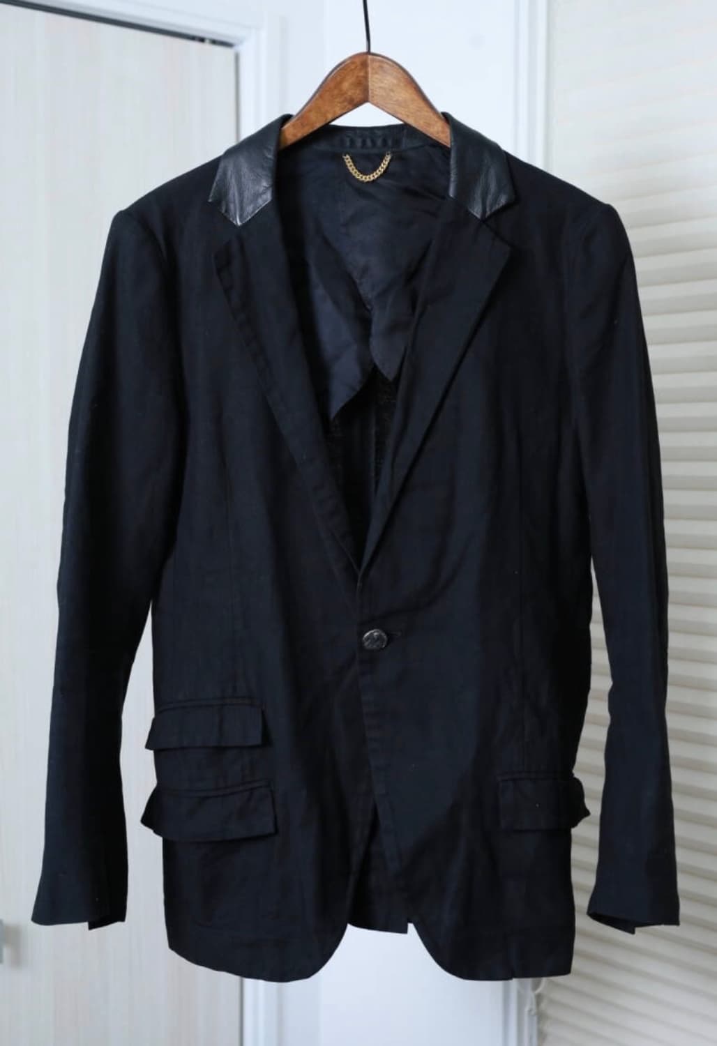 The viridi anne 디어스킨 카라 테일러드 자켓 상품이미지1