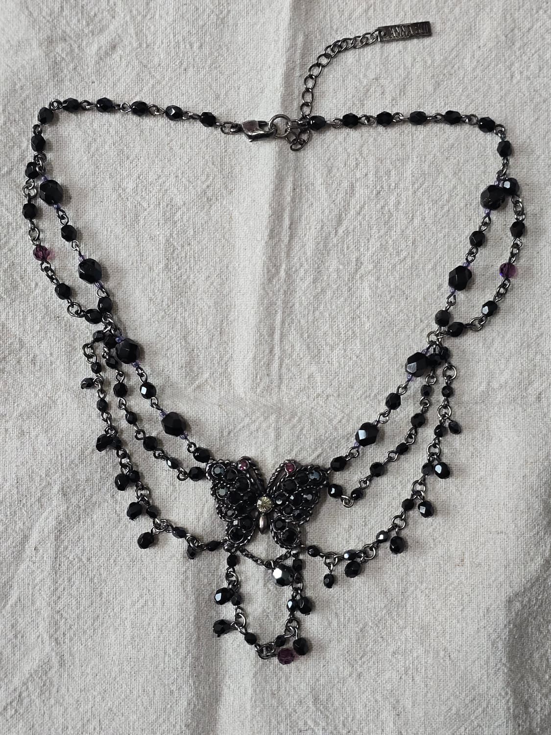 ANNA SUI gothic black butterfly necklace 상품이미지1