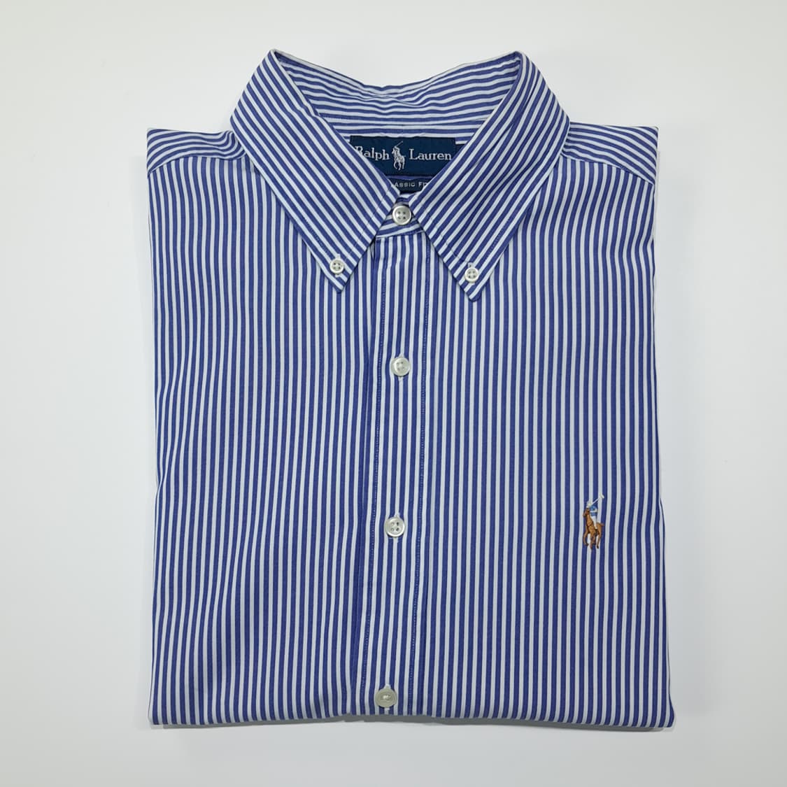 CL857 XL 폴로 00s 코튼 블루 스트라이프 셔츠 남방 상품이미지7
