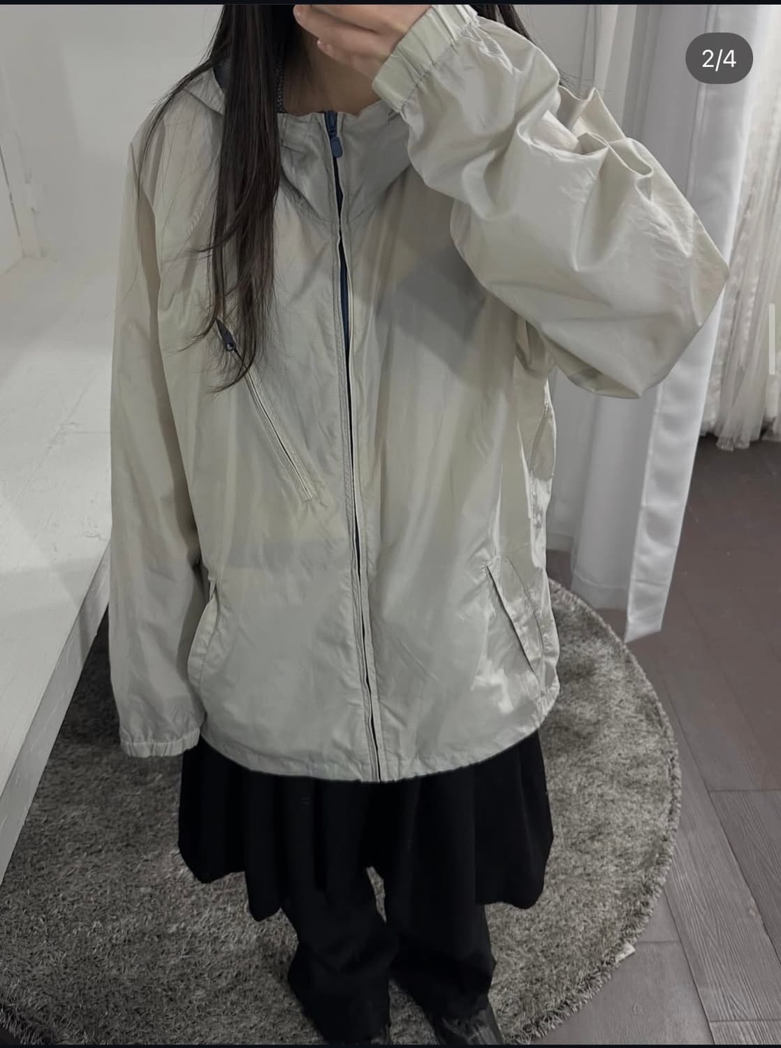 uniqlo light gray hood jacket 상품이미지2