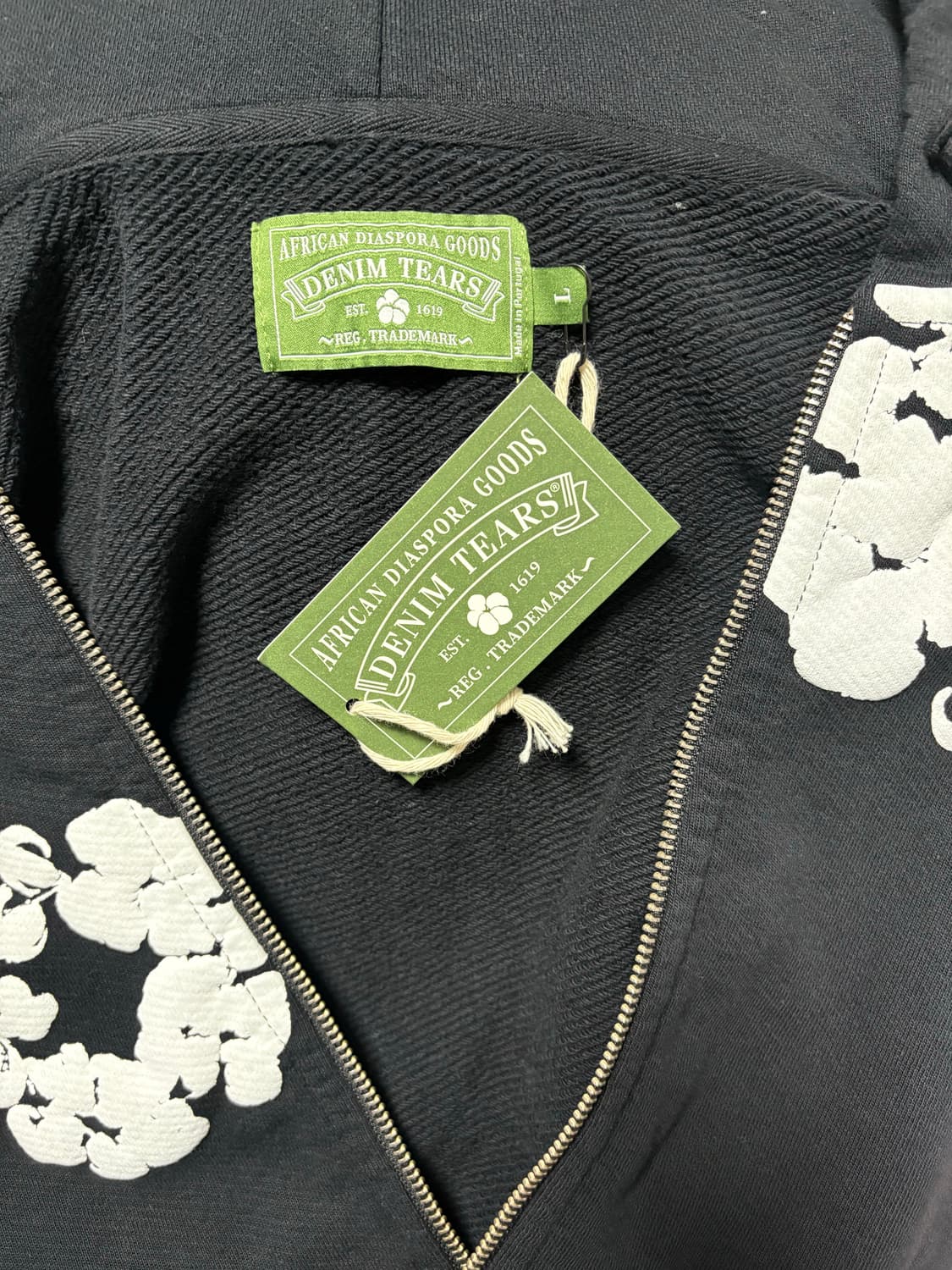 데님티어스 후드집업 블랙 L 상품이미지2