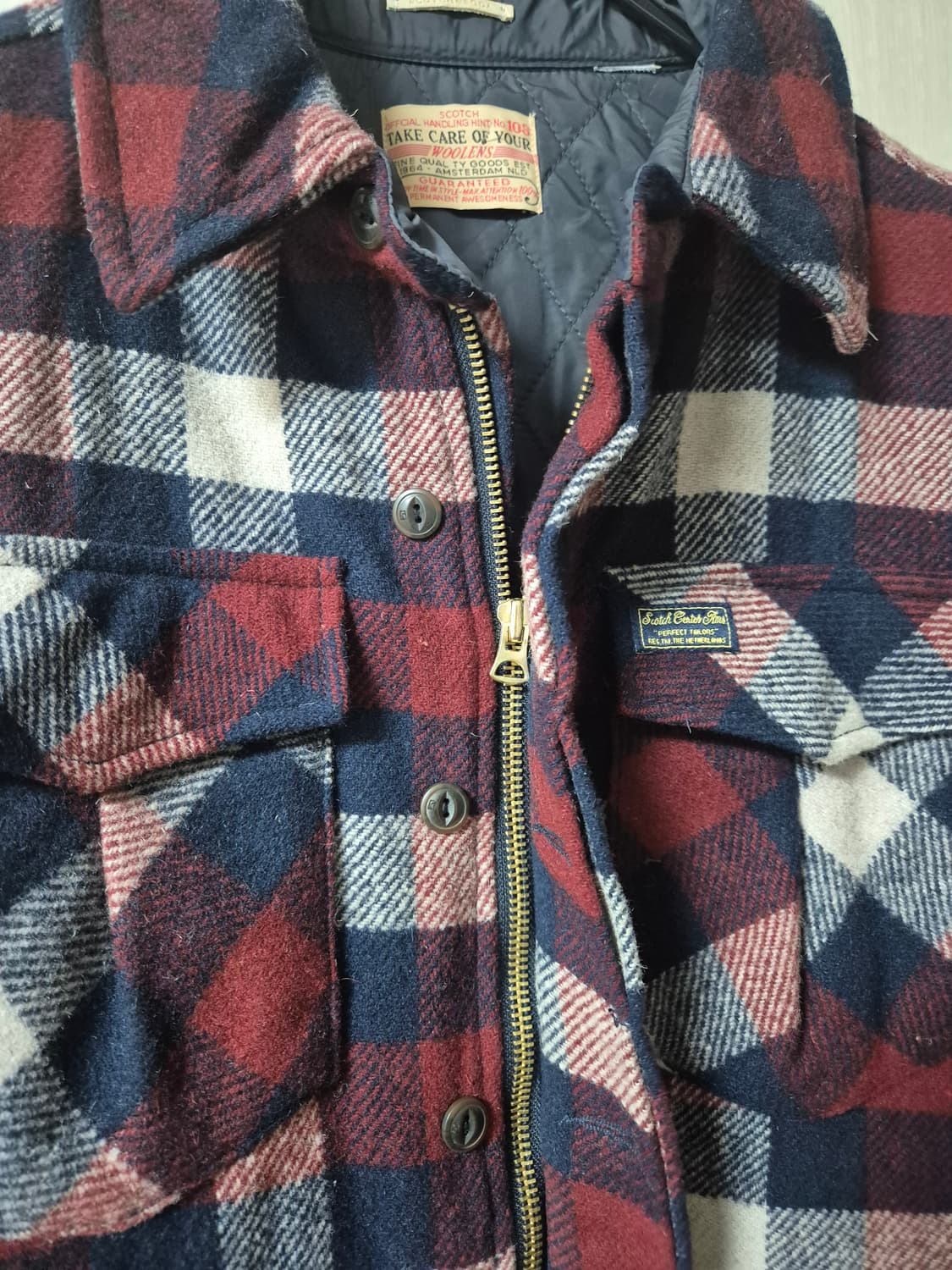 스카치앤소다 울자켓 누빔자켓 누빔 집업셔츠 S (95) 상품이미지4