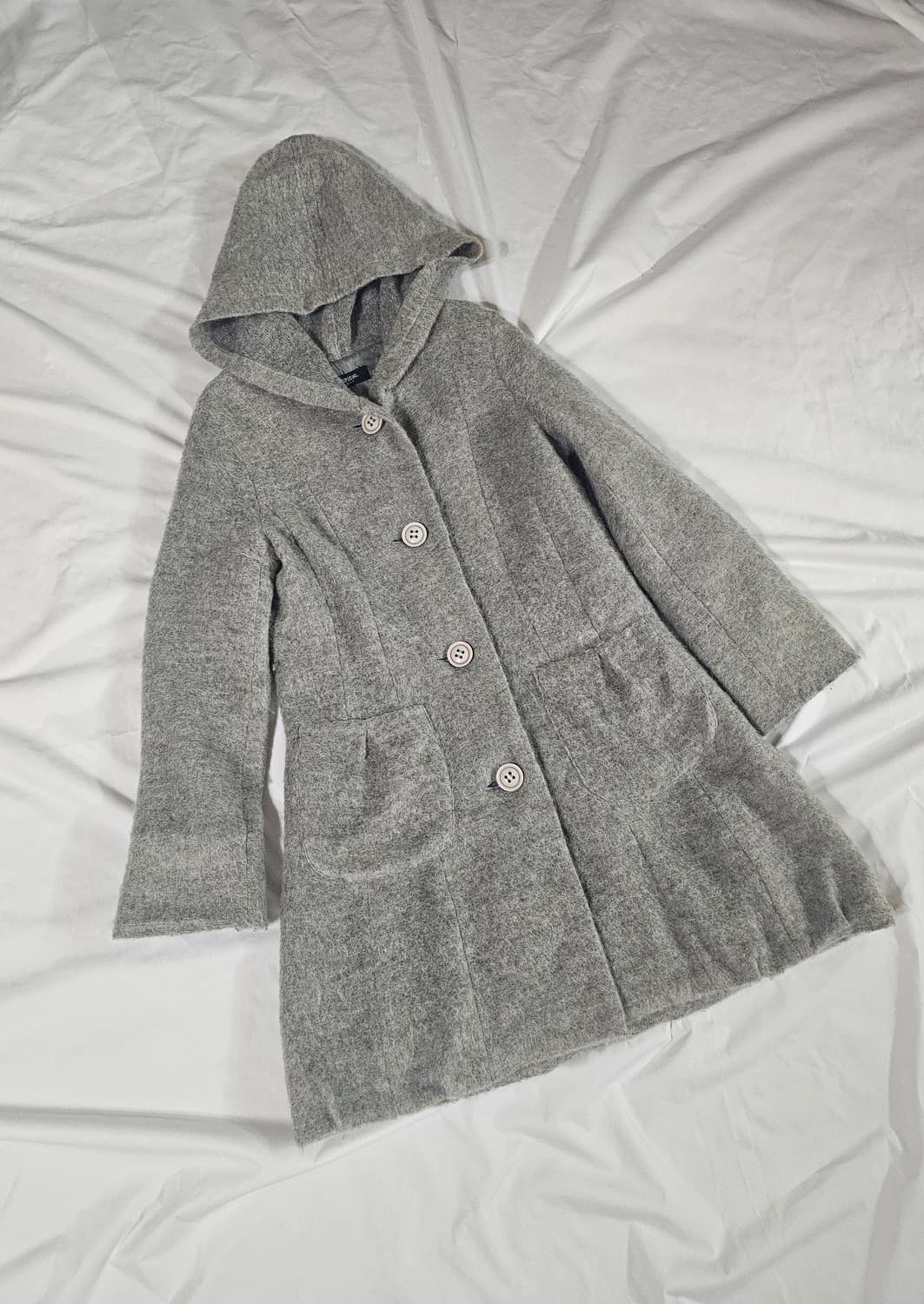 [38] 일본 빈티지 모리걸 모헤어 가디건 후드 코트 상품이미지1