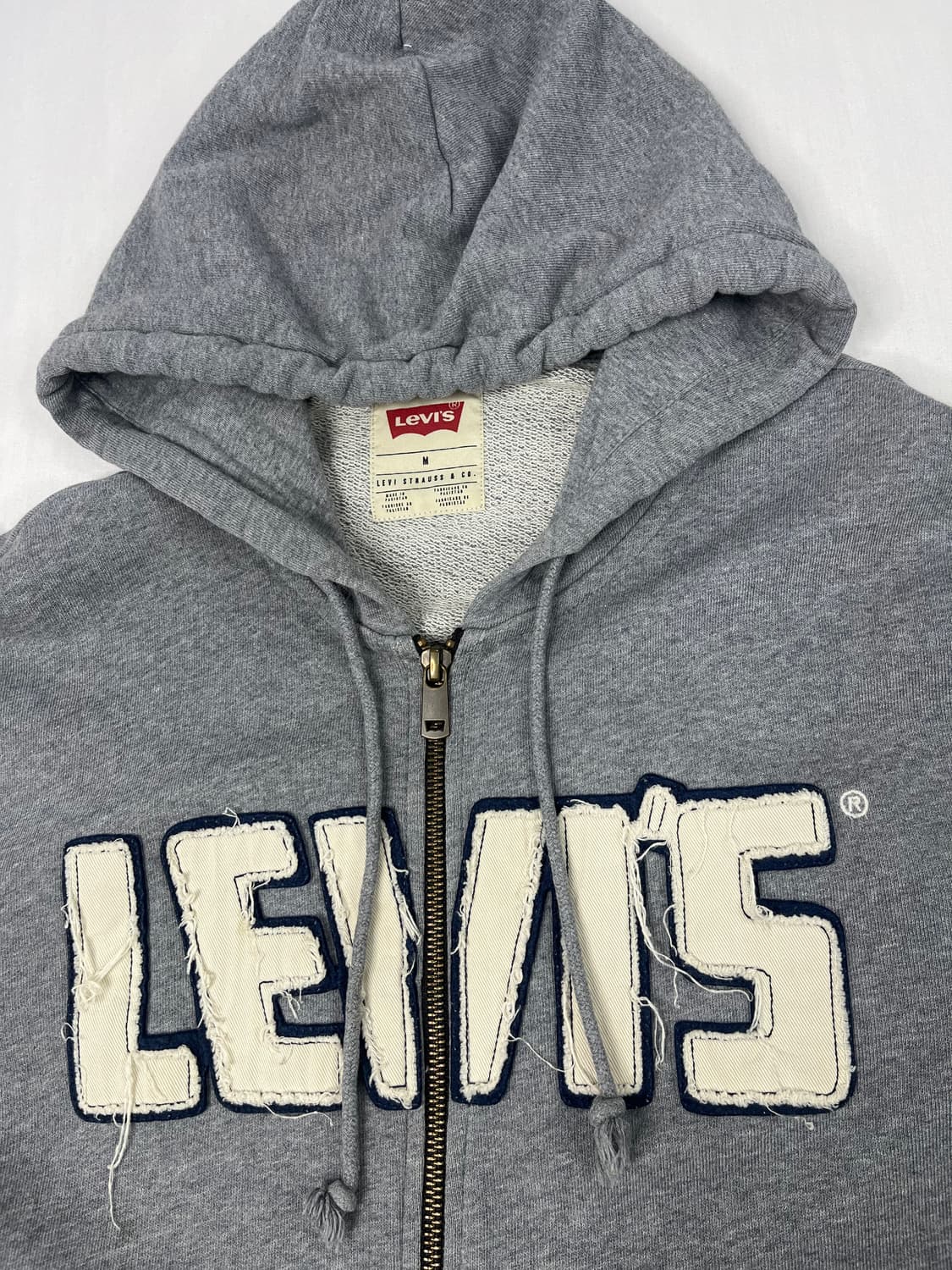 리바이스 그레이 로고 후드 집업 상품이미지3