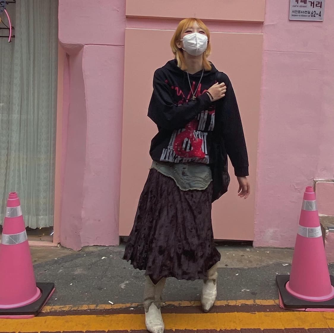 레터링 키치 하이틴후드티 상품이미지2
