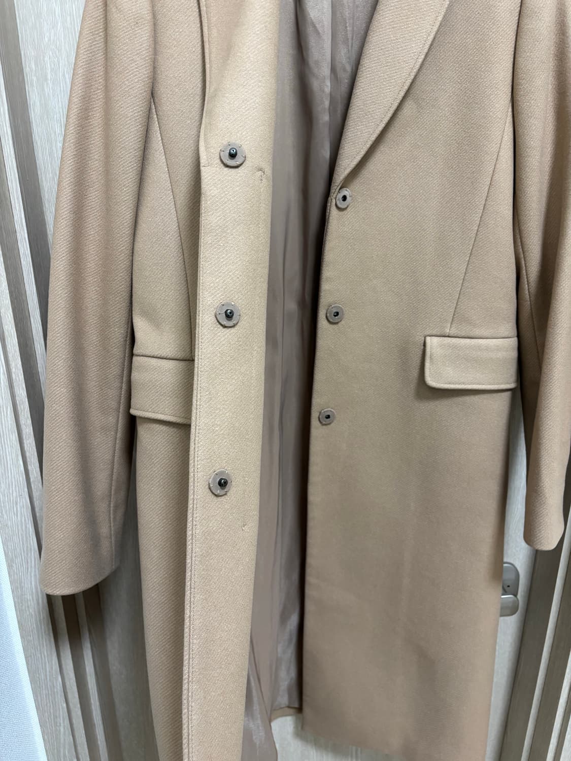 민트급)띠어리 여성 울캐시미어 롱코트P사이즈/살색톤베이지 상품이미지4