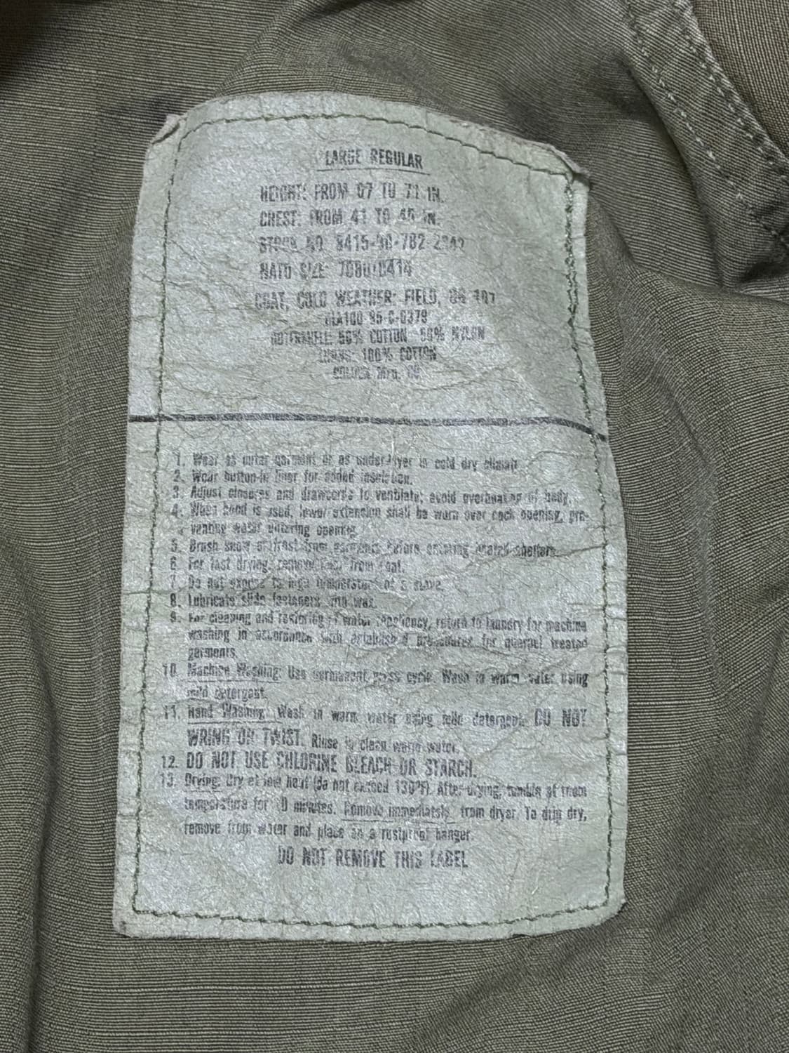 1979 US Army M65 Field Jacket L-R 상품이미지3