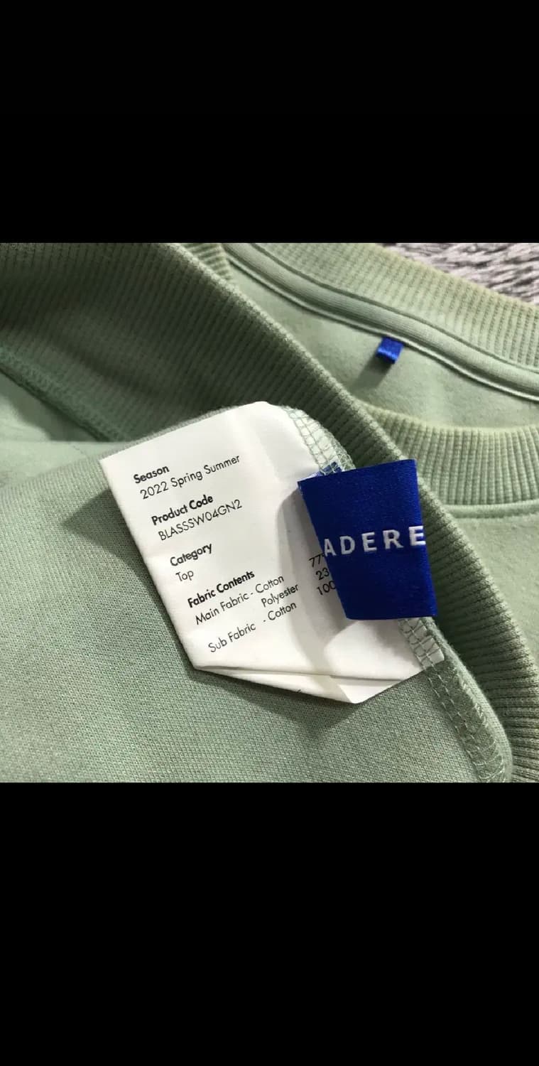 [[사이즈 A2]@ 아더애러(ADER ERROR) 트란 크루넥 맨투맨 상품이미지8