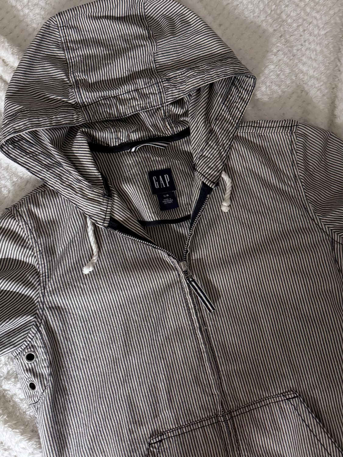 갭 스트라이프 빈티지 후드집업 상품이미지2