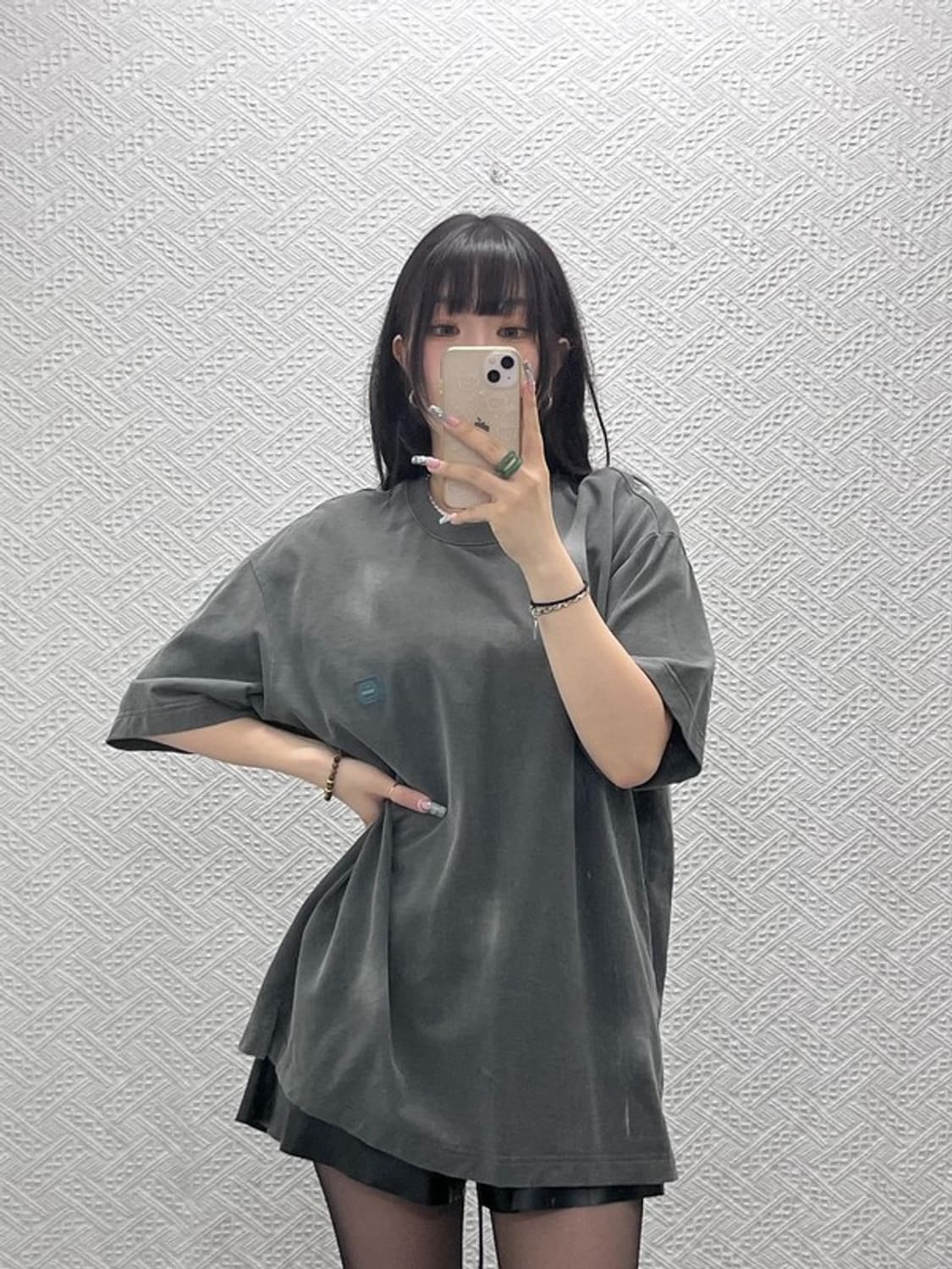 솔리드옴므 타이다이 스트릿펑크 그래픽 나비 반팔티 100 C12671 상품이미지2