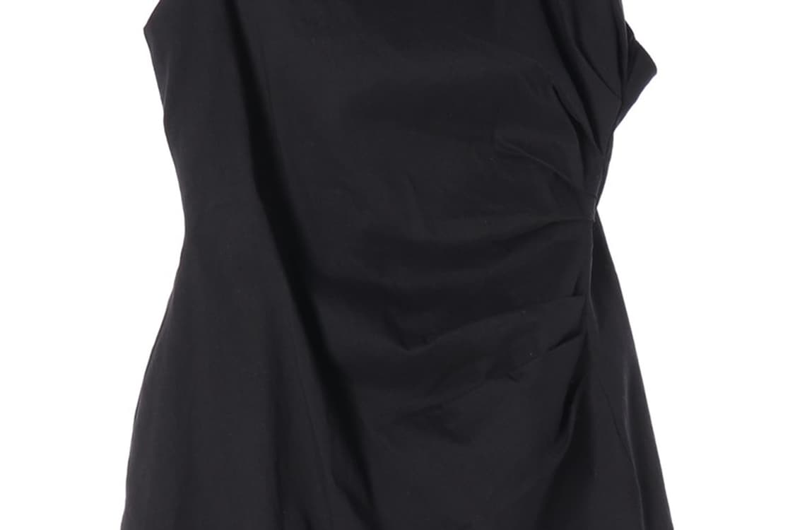 ZARA 비즈 스트랩 셔링 리넨 미니 원피스 블랙 L 상품이미지4