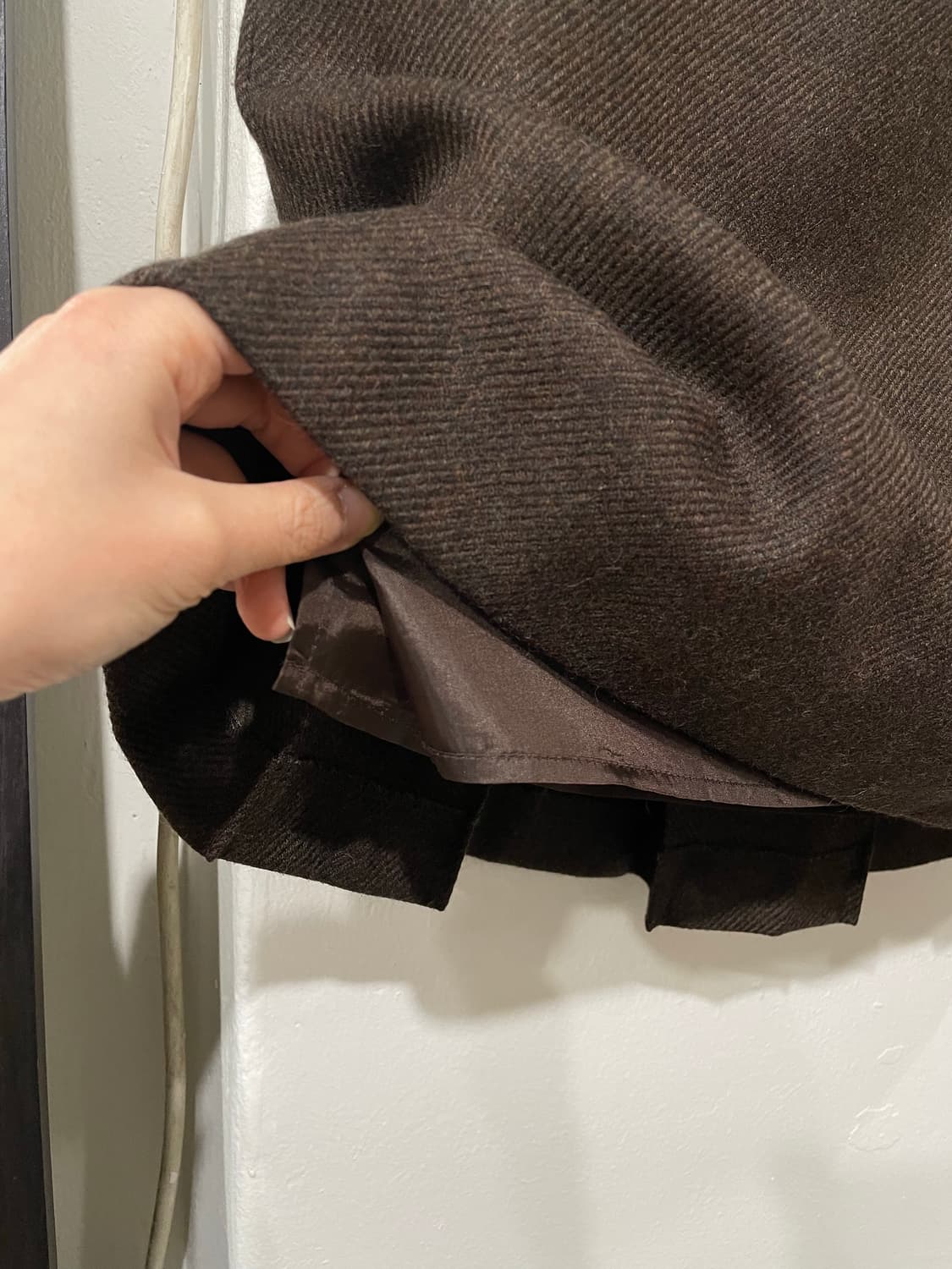 다크 브라운 울 플리츠 스커트 상품이미지7