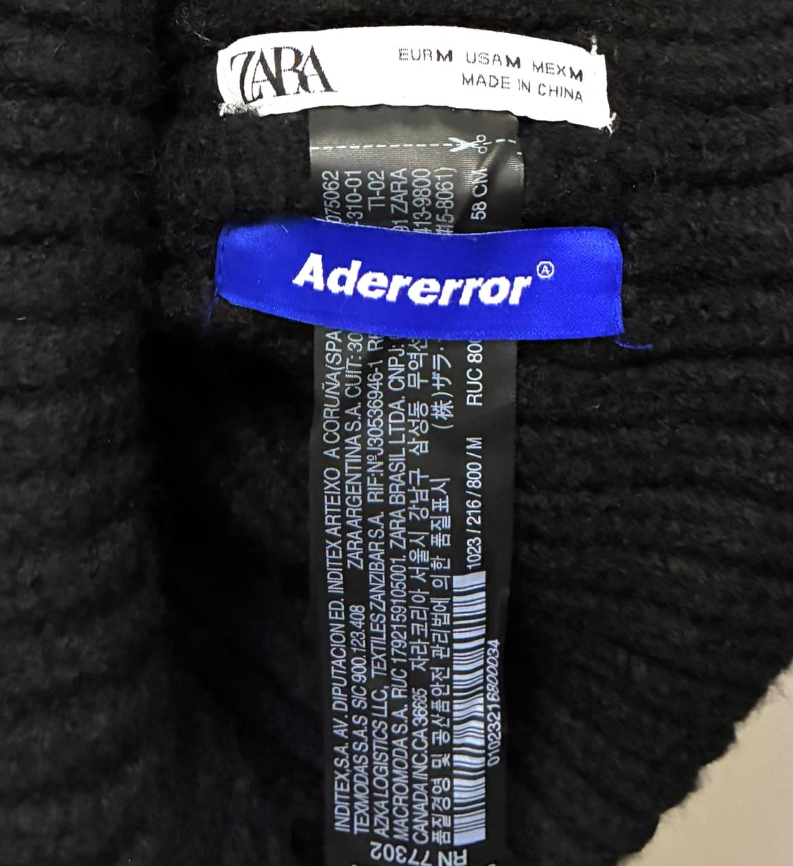 (F)아더에러 x 자라 오버사이즈 비니 블랙 자더에러 상품이미지9