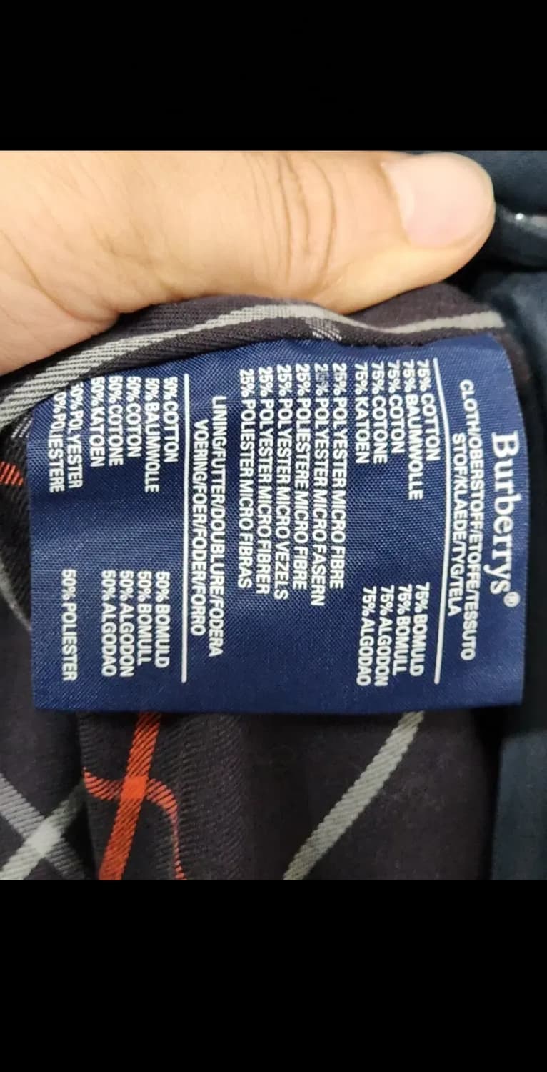 (XL) 버버리 트렌치코트 네이비 싱글 롱코트 벨트  상품이미지5